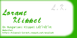 lorant klippel business card
